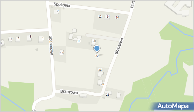 Jurczyce, Brzozowa, 22, mapa Jurczyce
