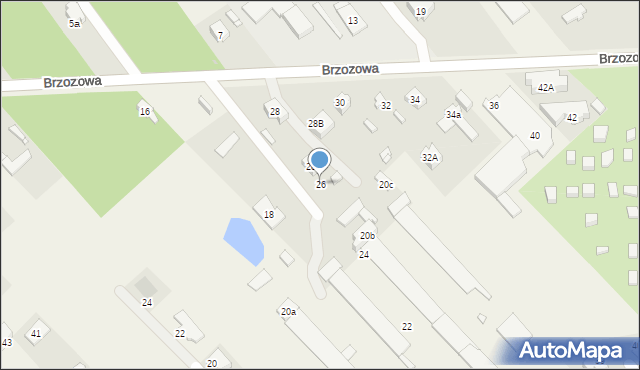 Kajetany, Brzozowa, 26, mapa Kajetany