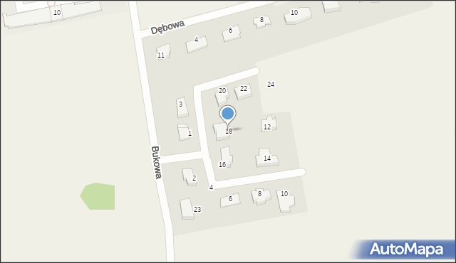 Kajkowo, Brzozowa, 18, mapa Kajkowo