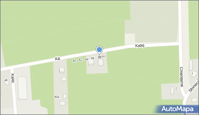 Kalej, Brzozowa, 68, mapa Kalej