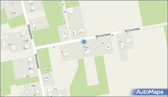 Kalej, Brzozowa, 8, mapa Kalej