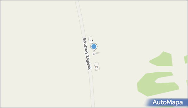 Kalinowo, Brzozowy Zagajnik, 17, mapa Kalinowo