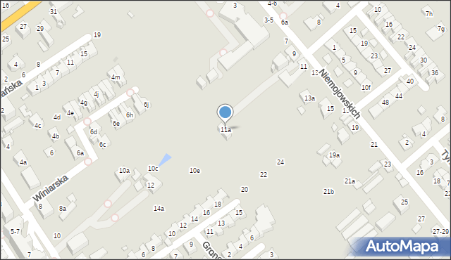 Kalisz, Braci Niemojowskich, 11a, mapa Kalisza