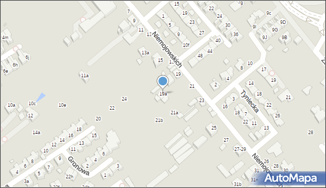 Kalisz, Braci Niemojowskich, 19a, mapa Kalisza