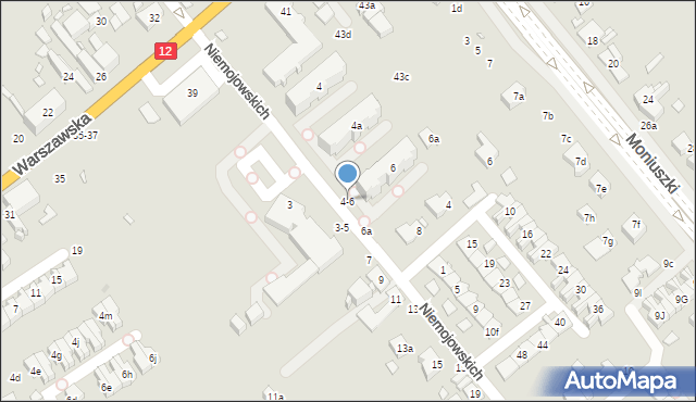 Kalisz, Braci Niemojowskich, 4-6, mapa Kalisza