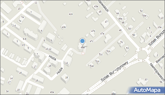 Kalisz, Braci Niemojowskich, 49a, mapa Kalisza