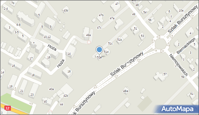 Kalisz, Braci Niemojowskich, 51e, mapa Kalisza