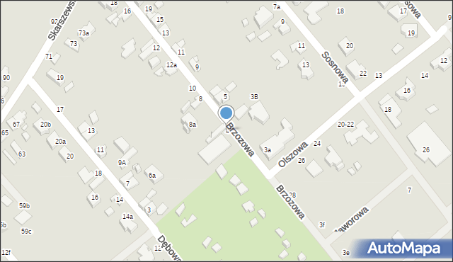 Kalisz, Brzozowa, 4, mapa Kalisza