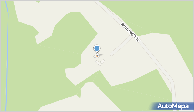 Kalsko, Brzozowy Ług, 5, mapa Kalsko