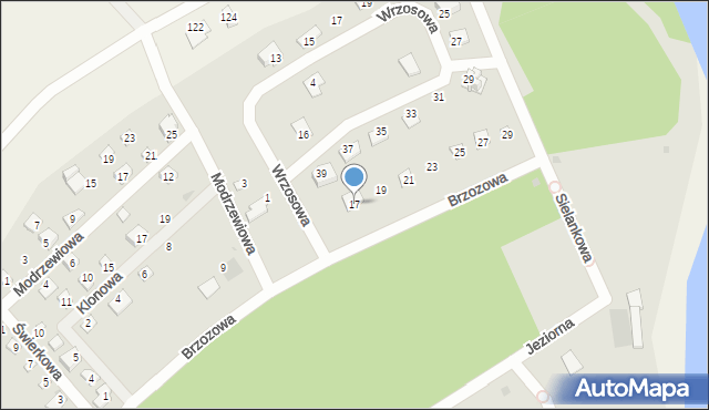 Kamień Krajeński, Brzozowa, 17, mapa Kamień Krajeński