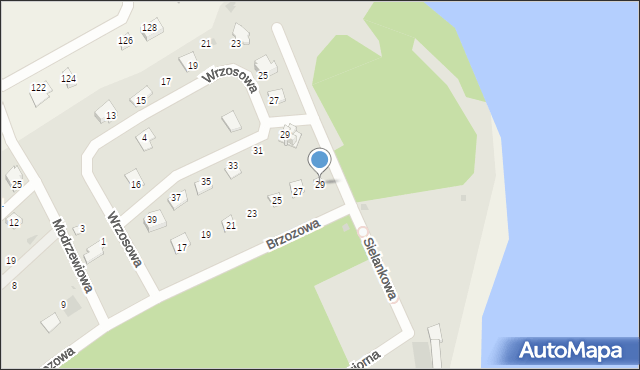 Kamień Krajeński, Brzozowa, 29, mapa Kamień Krajeński