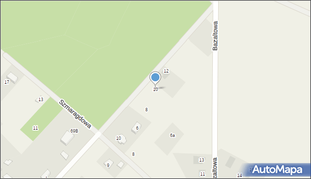 Kamienna, Brylantowa, 10, mapa Kamienna
