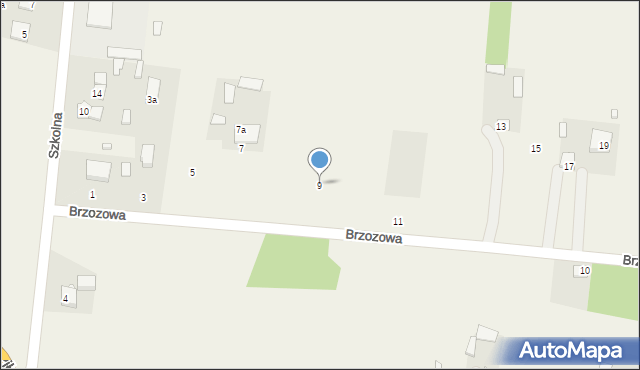 Kamionna, Brzozowa, 9, mapa Kamionna