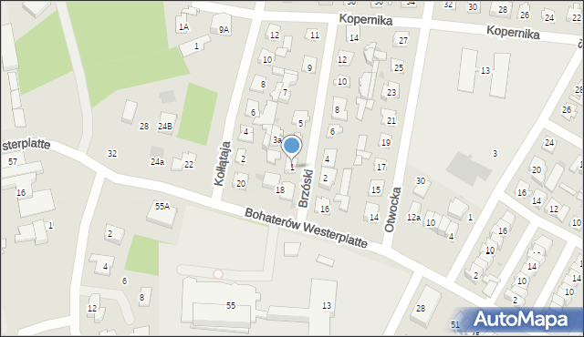 Karczew, Brzóski Stanisława, ks., 1, mapa Karczew