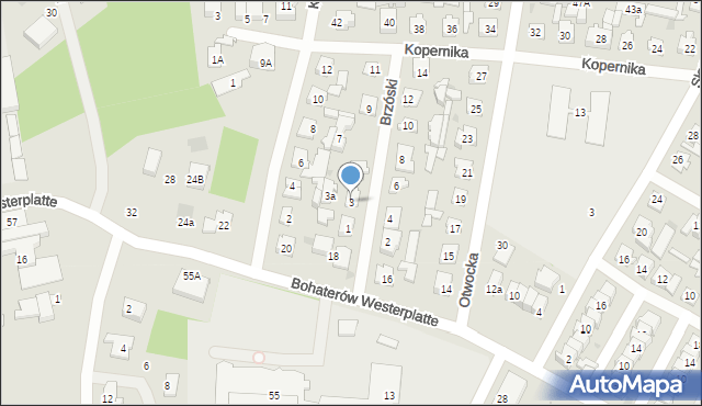 Karczew, Brzóski Stanisława, ks., 3, mapa Karczew