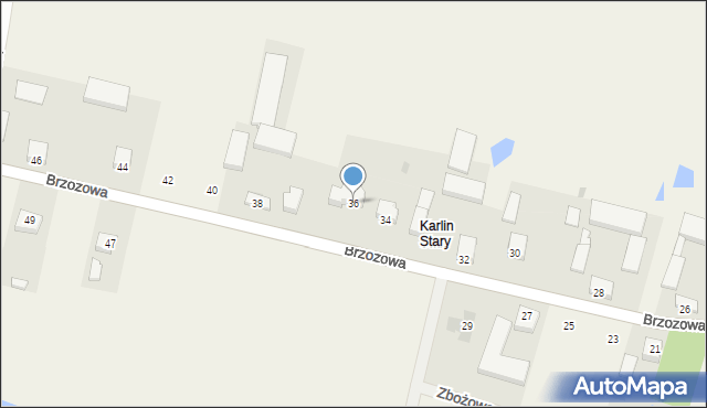 Karlin, Brzozowa, 36, mapa Karlin