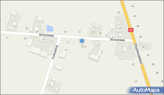 Karlin, Brzozowa, 7, mapa Karlin