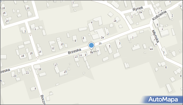 Karłowice, Brzeska, 9a, mapa Karłowice