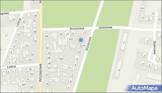 Karpicko, Brzozowa, 11, mapa Karpicko