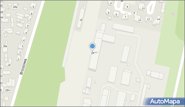 Karpicko, Brzozowa, 19, mapa Karpicko