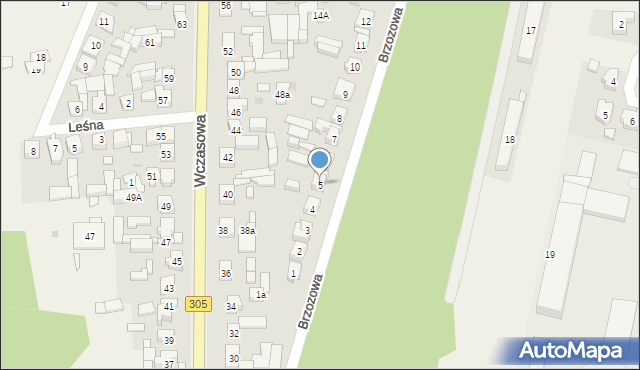 Karpicko, Brzozowa, 5, mapa Karpicko