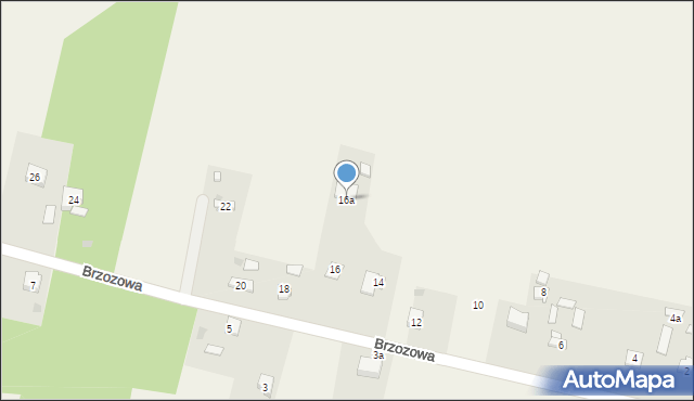 Kaski, Brzozowa, 16a, mapa Kaski