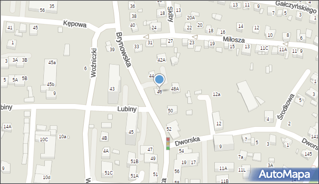 Katowice, Brynowska, 46, mapa Katowic