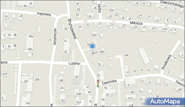 Katowice, Brynowska, 48, mapa Katowic