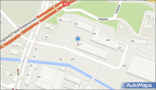 Katowice, Bracka, 20, mapa Katowic