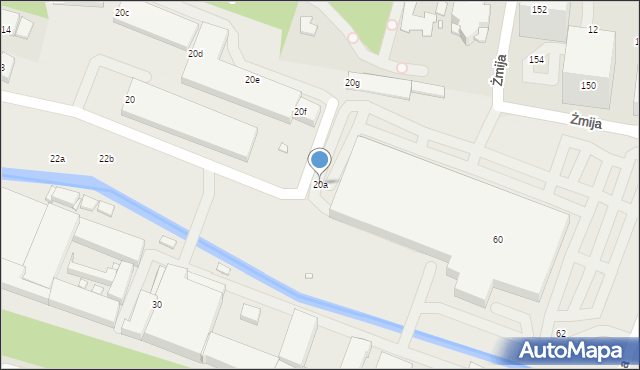 Katowice, Bracka, 20a, mapa Katowic