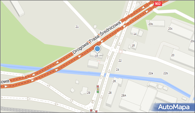 Katowice, Bracka, 25, mapa Katowic