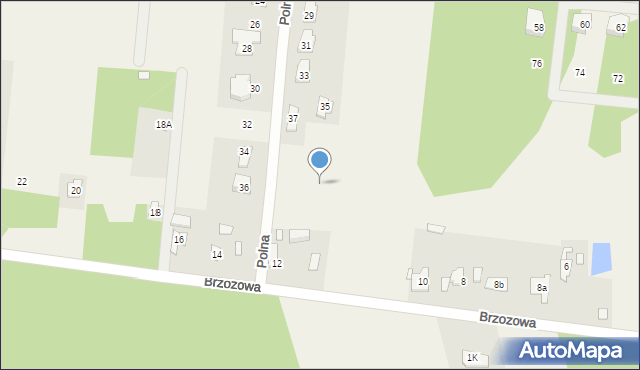 Kąty, Brzozowa, 12c, mapa Kąty