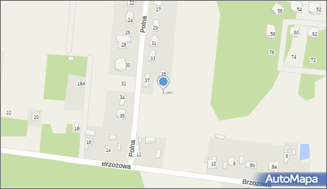 Kąty, Brzozowa, 12d, mapa Kąty