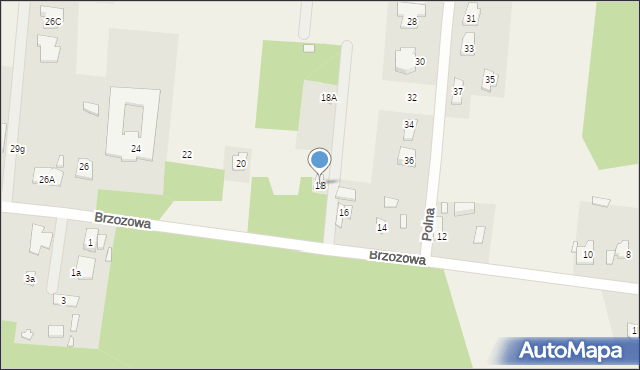 Kąty, Brzozowa, 18, mapa Kąty