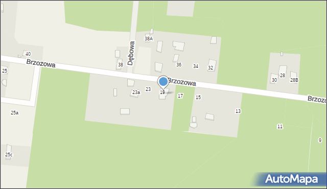 Kąty, Brzozowa, 21, mapa Kąty