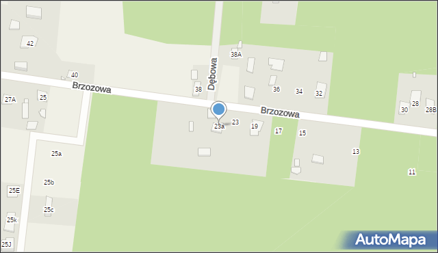 Kąty, Brzozowa, 23a, mapa Kąty