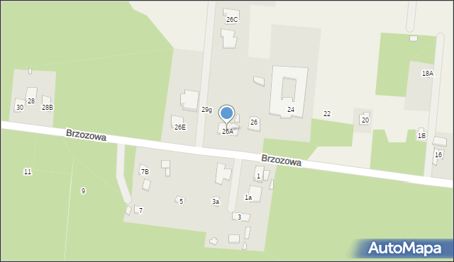 Kąty, Brzozowa, 26A, mapa Kąty