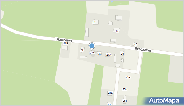 Kąty, Brzozowa, 27b, mapa Kąty