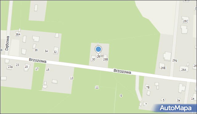 Kąty, Brzozowa, 28, mapa Kąty