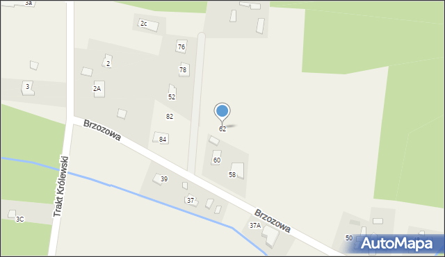 Kąty, Brzozowa, 62, mapa Kąty