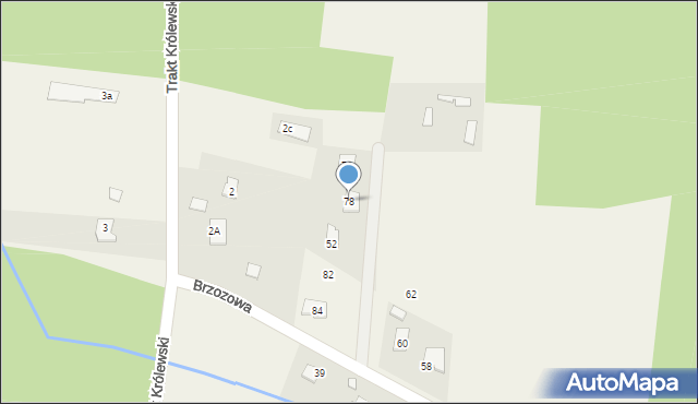 Kąty, Brzozowa, 78, mapa Kąty