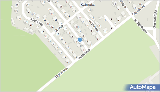 Kędzierzyn-Koźle, Brzozowa, 3, mapa Kędzierzyna-Koźle