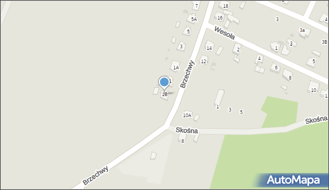 Kędzierzyn-Koźle, Brzechwy Jana, 1B, mapa Kędzierzyna-Koźle