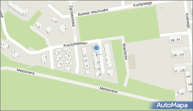 Kędzierzyn-Koźle, Brzozowskiego Wiktora, 6, mapa Kędzierzyna-Koźle