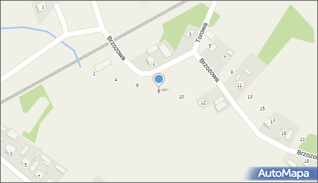 Kępie Zaleszańskie, Brzozowa, 8, mapa Kępie Zaleszańskie