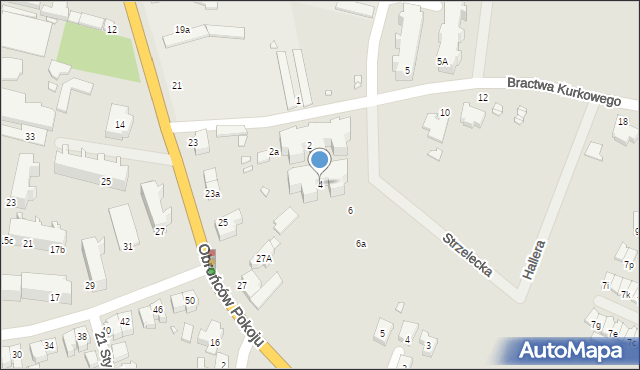 Kępno, Bractwa Kurkowego, 4, mapa Kępno