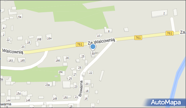 Kielce, Browarna, 33, mapa Kielc