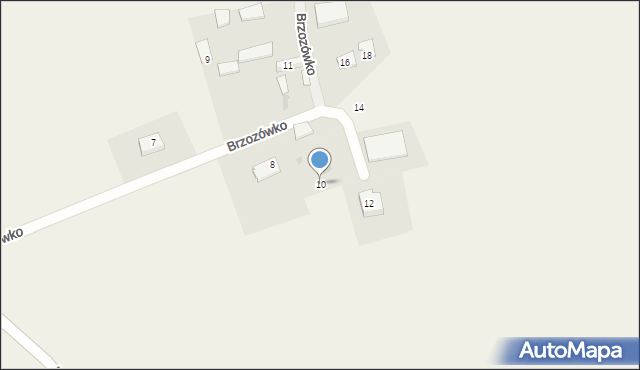 Kielno, Brzozówko, 10, mapa Kielno