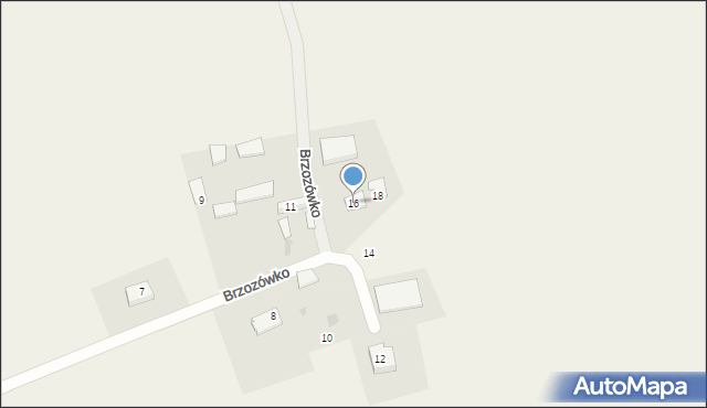 Kielno, Brzozówko, 16, mapa Kielno