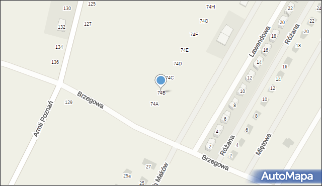 Kiełpin, Brzegowa, 74B, mapa Kiełpin